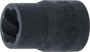 BGS 5273 Spiral-Profil-Steckschlüssel-Einsatz / Schraubenausdreher | Antrieb Innenvierkant 10 mm (3/8") | SW 13 mm