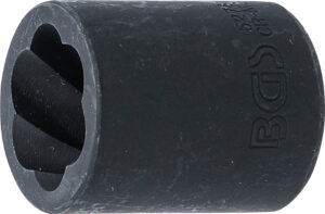 BGS 5278 Spiral-Profil-Steckschlüssel-Einsatz / Schraubenausdreher | Antrieb Innenvierkant 10 mm (3/8") | SW 18 mm