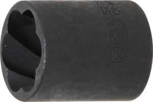 BGS 5279 Spiral-Profil-Steckschlüssel-Einsatz / Schraubenausdreher | Antrieb Innenvierkant 10 mm (3/8") | SW 19 mm