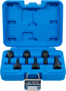 BGS 5281 Spiral-Profil-Steckschlüssel-Satz / Schraubenausdreher | Antrieb Innenvierkant 10 mm (3/8") | 2 - 10 mm | 6-tlg.