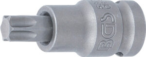 BGS 5375 Kraft-Bit-Einsatz | Länge 55 mm | Antrieb Innenvierkant 12,5 mm (1/2") | T-Profil (für Torx) T55