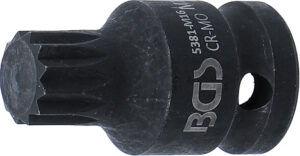 BGS 5381-M16 Kraft-Bit-Einsatz | Länge 43 mm | Antrieb Innenvierkant 12,5 mm (1/2") | Innenvielzahn (für XZN) M16