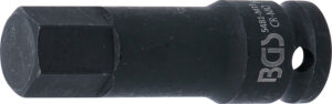 BGS 5481-M19 Kraft-Bit-Einsatz | Länge 75 mm | Antrieb Innenvierkant 12,5 mm (1/2") | Innensechskant 19 mm