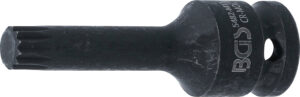 BGS 5482-M12 Kraft-Bit-Einsatz | Länge 75 mm | Antrieb Innenvierkant 12,5 mm (1/2") | Innenvielzahn (für XZN) M12