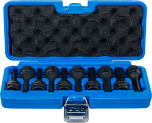 BGS 5483 Kraft-Bit-Einsatz-Satz | Antrieb Innenvierkant 12,5 mm (1/2") | Keil-Profil (für Ribe) M5 - M14 | 9-tlg.