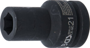 BGS 5500-21 Kraft-Steckschlüssel-Einsatz Sechskant, tief | Antrieb Innenvierkant 25 mm (1") | SW 21 mm