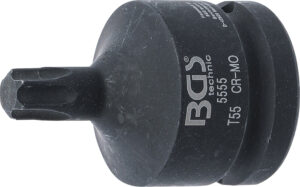BGS 5555 Kraft-Bit-Einsatz | Länge 60 mm | Antrieb Innenvierkant 20 mm (3/4") | T-Profil (für Torx) T55