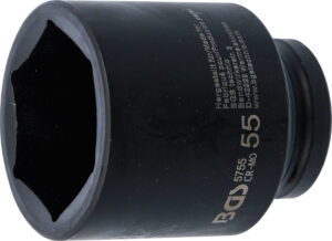 BGS 5755 Kraft-Steckschlüssel-Einsatz Sechskant, tief | Antrieb Innenvierkant 20 mm (3/4") | SW 55 mm