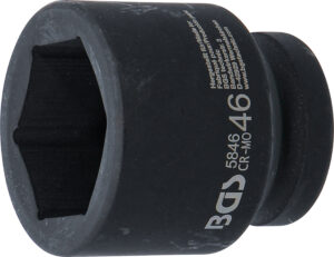 BGS 5846 Kraft-Steckschlüssel-Einsatz Sechskant | Antrieb Innenvierkant 25 mm (1") | SW 46 mm