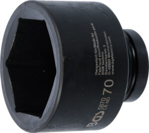 BGS 5870 Kraft-Steckschlüssel-Einsatz Sechskant | Antrieb Innenvierkant 25 mm (1") | SW 70 mm
