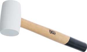 BGS 70138 Gummihammer | Hickory-Stiel | weißer Kopf | Ø 48 mm | 250 g