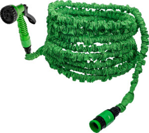 BGS 70904 Wasserschlauch | Textil | flexibel | mit Garten-Handbrause mit 7 Funktionen | 7,5 - 22 m