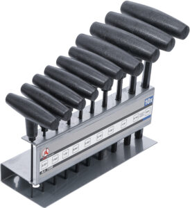 BGS 7099 Schraubendreher-Satz mit T-Griff | Zollmaße | Innensechskant 3/32" - 3/8" | 10-tlg.