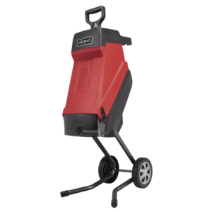 Scheppach 5904404901 2400 W Elektro-Gartenhäcksler inkl. Fahrvorrichtung & 2 x Auffangsack, Messerhäcksler (GS55)