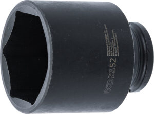 BGS 70012 Kraft-Steckschlüssel-Einsatz Sechskant | Antrieb Innenvierkant 12,5 mm (1/2") | SW 52 mm