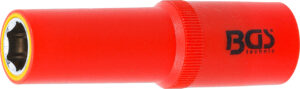 BGS 72063 VDE-Steckschlüssel-Einsatz Sechskant | Antrieb Innenvierkant 12,5 mm (1/2") | SW 13 mm