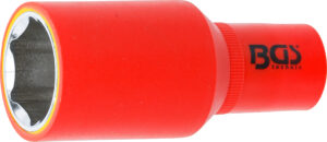 BGS 72077 VDE-Steckschlüssel-Einsatz Sechskant | Antrieb Innenvierkant 12,5 mm (1/2") | SW 27 mm