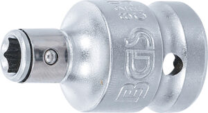 BGS 8201 Bit-Adapter mit Haltekugel | Innenvierkant 12,5 mm (1/2") | Innensechskant 6,3 mm (1/4")