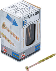 BGS 88049 Mehrzweckschrauben | Kreuzschlitz PZ2 | 5,0 x 80 mm | 50 Stück