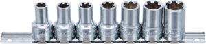 BGS 9587 Steckschlüssel-Einsatz-Satz T-Profil Plus (für Torx Plus) | Antrieb Innenvierkant 10 mm (3/8") | SW 10EP - 20EP | 7-tlg.