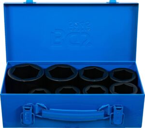 BGS 5245 Kraft-Steckschlüssel-Einsatz-Satz Sechskant | Antrieb Innenvierkant 25 mm (1") | SW 27 - 50 mm | 8-tlg.