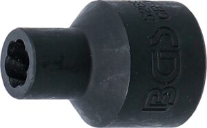 BGS 5269-8 Spiral-Profil-Steckschlüssel-Einsatz / Schraubenausdreher | Antrieb Innenvierkant 12,5 mm (1/2") | SW 8 mm