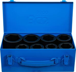 BGS 5500 Kraft-Steckschlüssel-Einsatz-Satz Sechskant, tief | Antrieb Innenvierkant 25 mm (1") | SW 27 - 50 mm | 8-tlg.