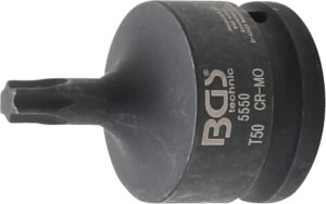 BGS 5550 Kraft-Bit-Einsatz | Länge 60 mm | Antrieb Innenvierkant 20 mm (3/4") | T-Profil (für Torx) T50